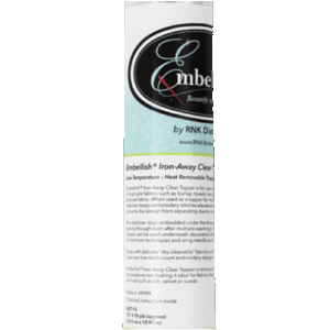 Embellish Iron-Away Clear Topper 10in x 10 yds