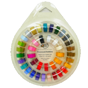 40 - QS Class 15 Bobbins with bobbin ring - Multi-Color