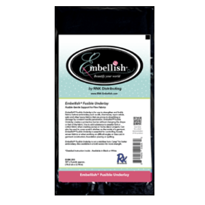 Embellish Fusible Underlay - Black  ~ LIMITED INV 30" x 3 yds