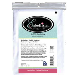 Embellish Fusible Underlay - White 30" x 3 yds