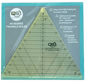 QS 60 DEGREE TRIANGLE 8.5" RULER