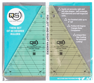 QS Twin Set of 60 Degree Half Triangle Rulers
