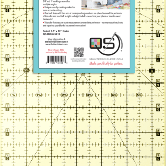 Quilters Select 6.5" x 12" Non-Slip Ruler