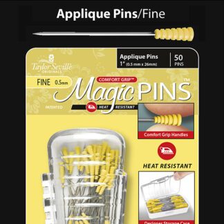 Taylor Seville Magic Flat Head Applique Pins - Fine - 1” (.5mm x 26mm) 50pcs