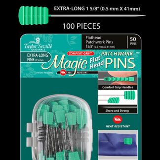 Taylor Seville Magic Flathead Patchwork Pins - Extra Long 100pc 1 5/8” (.5mm x 41mm)