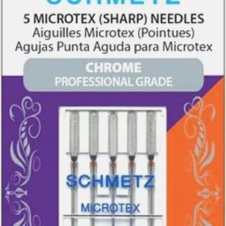 Schmetz Microtex Sharp Needles - Chrome - 80/12 (package of 5)