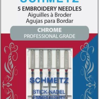 Schmetz Embroidery Needles - Chrome - 90/14 (package of 5)