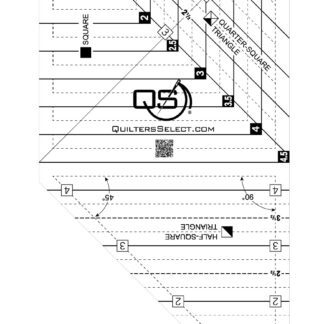Quilters Select Crystal Ruler 3 n 1 MINI - Clear, Non-Slip