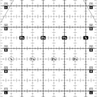 Quilters Select Crystal Ruler 4.5" x 18" - Clear, Non-Slip