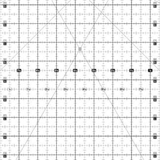 Quilters Select Crystal Ruler 8.5" x 18" - Clear, Non-Slip