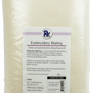 Embroidery Batting 60" x 3 yards